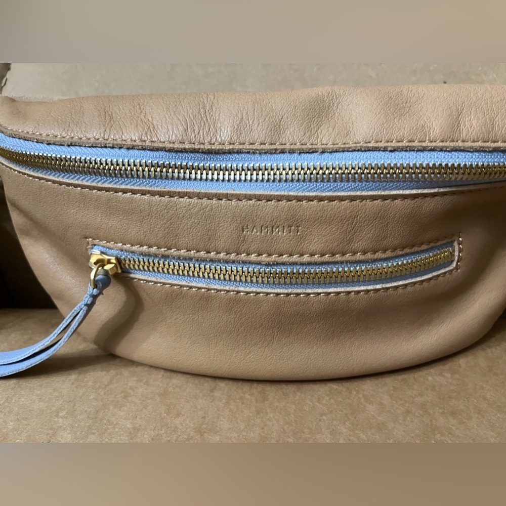 -Hammitt cross body bag, “Charles “ garden party, brushed gold.
